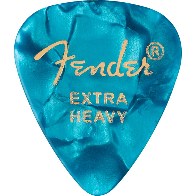 Fender 351 Shape Premium Picks, Ocean Turquoise, Extra Heavy, 12 Pack