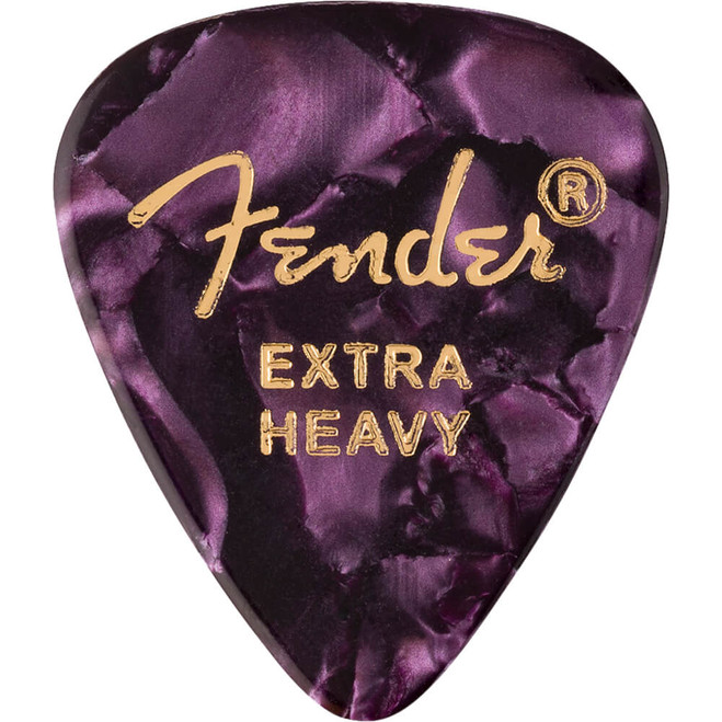 Fender 351 Shape Premium Picks, Purple Moto, Extra Heavy, 12 Pack