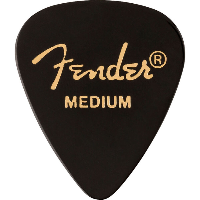 Fender 351 Shape Premium Picks, Black, Medium, 12 Pack