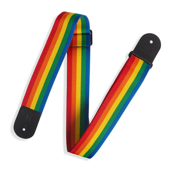 Levy's Classics Series Polyester 2" Guitar Strap - Rainbow