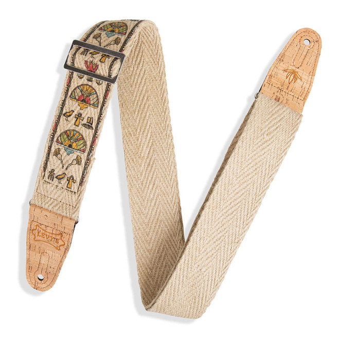 Levy's Prints Series Natural Hemp 2" Guitar Strap - Egyptian