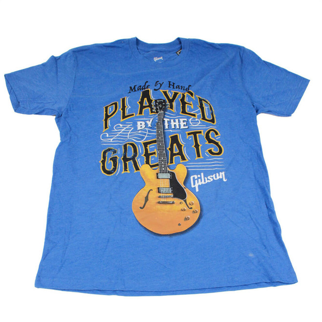 Gibson Played By The Greats T-Shirt, Royal Blue, Small