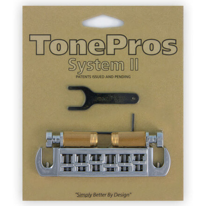 TonePros AVT2G Wraparound Set w/SS1 Locking Studs for Gibson - Chrome