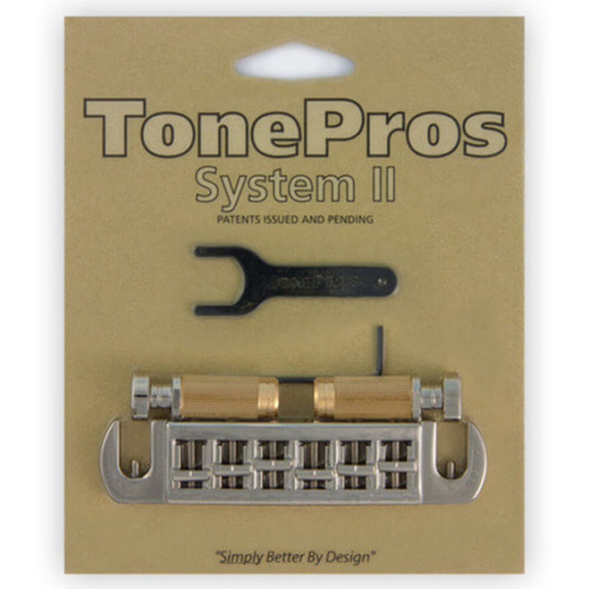 TonePros AVT2G Wraparound Set w/SS1 Locking Studs for Gibson - Nickel