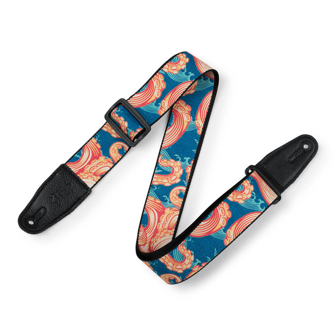 Levy's Print Series Polyester 2" Guitar Strap - Tentacles Waves