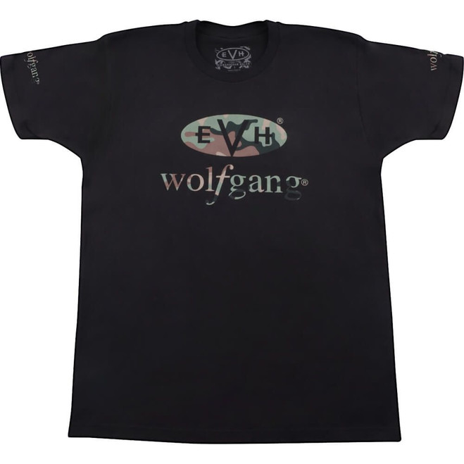 EVH Wolfgang Camo T-Shirt, Black - Medium