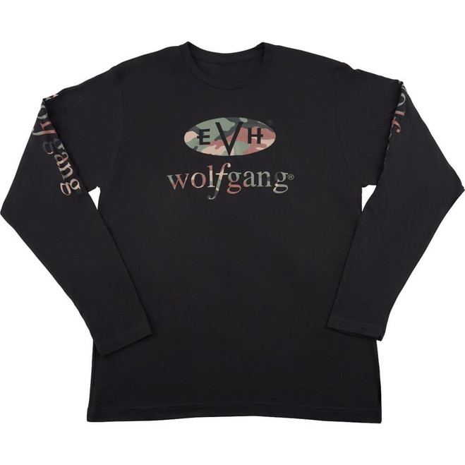 EVH Wolfgang Camo Long Sleev T-Shirt, Black - Medium