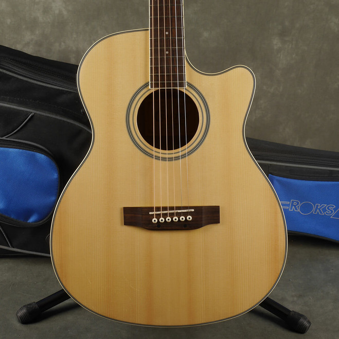 Crafter HTC-100SEQ Electro-Acoustic Guitar - Natural w/Gig Bag - 2nd Hand