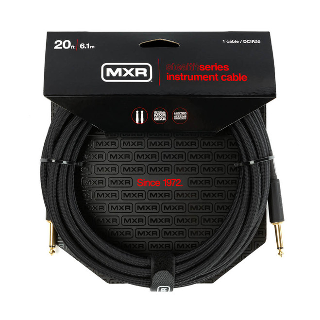 MXR Stealth Series Instrument Cable, Straight / Straight, 20ft