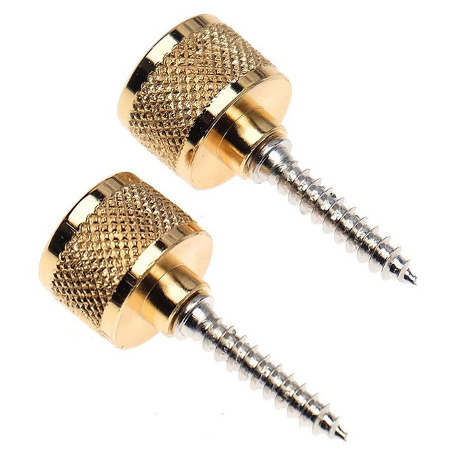 Gretsch Strap Buttons w/Mounting Hardware - Gold