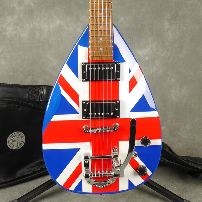 Aston Tear Drop w/Bigsby - Union Jack w/Gig Bag - 2nd Hand