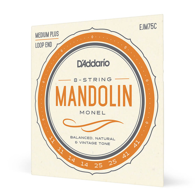 Daddario Monel EJM75C Mandolin Medium Plus Set, 11-41