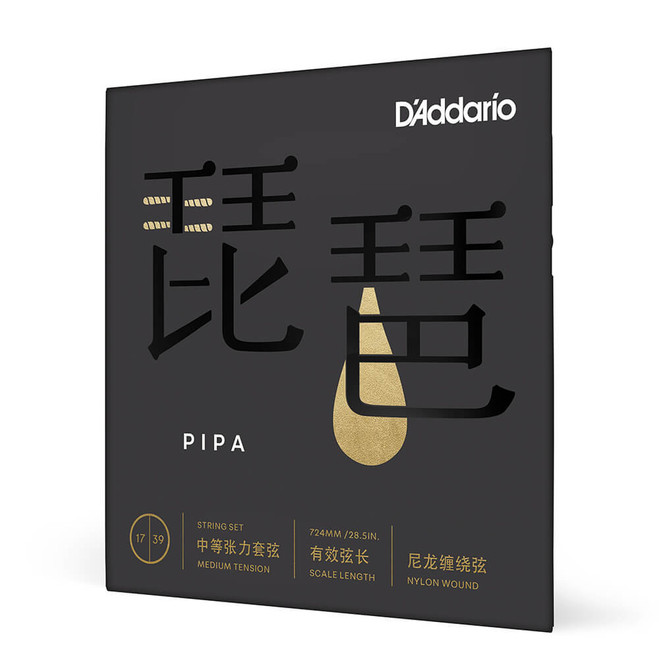 Daddario Pipa PIPA01 Medium Tension String Set, 17-39