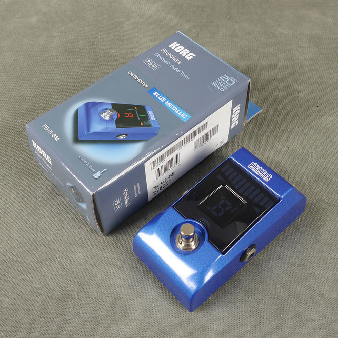 Korg Pitch Black Chromatic Tuner Pedal - Blue - 2nd Hand