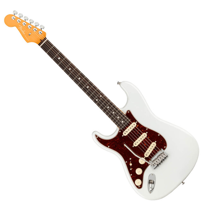 Fender American Ultra Stratocaster, Left Handed, Rosewood - Arctic Pearl