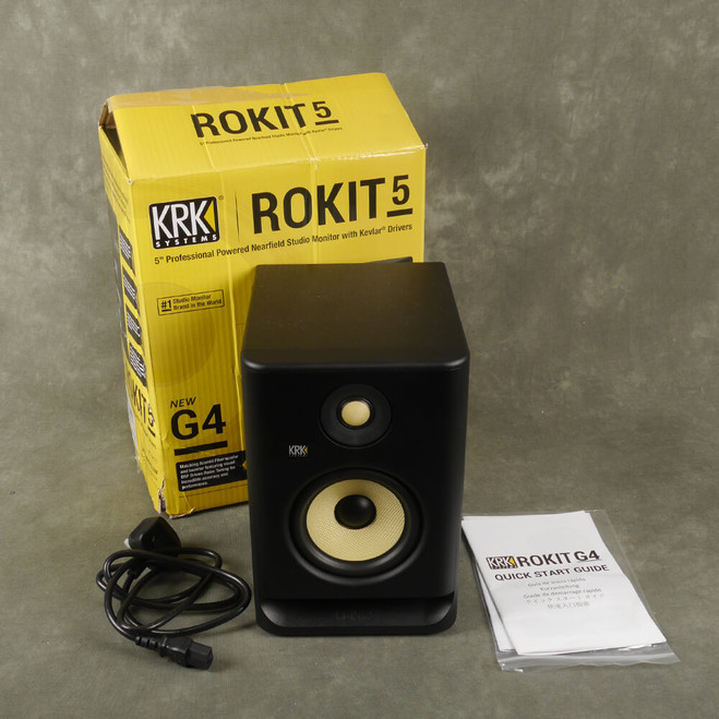 KRK Rokit RP5 G4 5" Powered Studio Monitor w/Box & PSU - Ex Demo (KRP5G4)