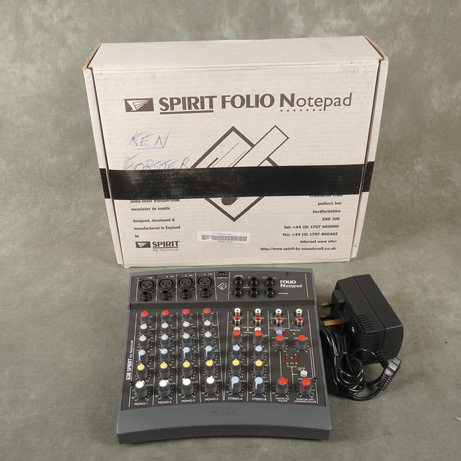 Soundcraft Spirit Folio Notepad Small-Format Mixer w/Box & PSU - 2nd Hand