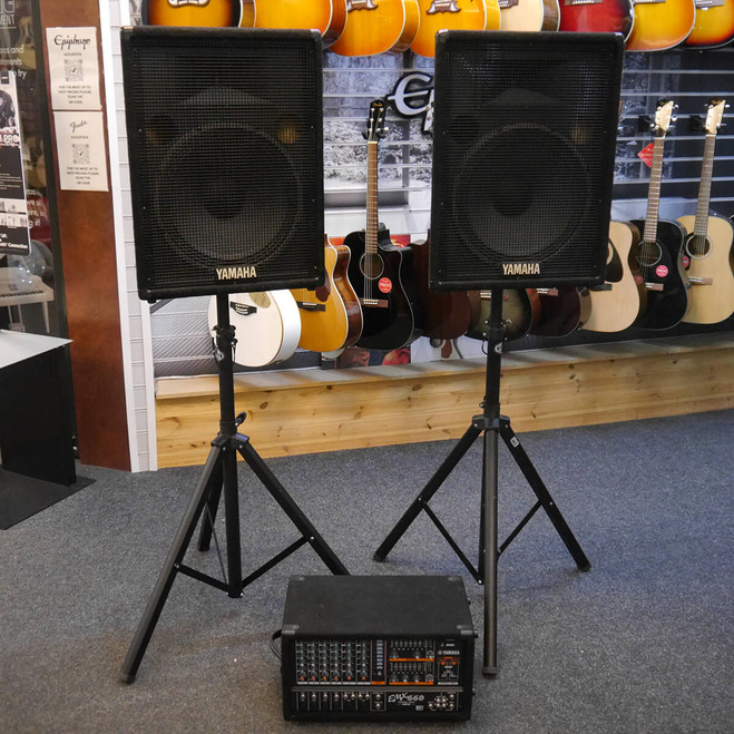 Yamaha EMX660 PA w/S15E Passive Speakers & Stands - 2nd Hand