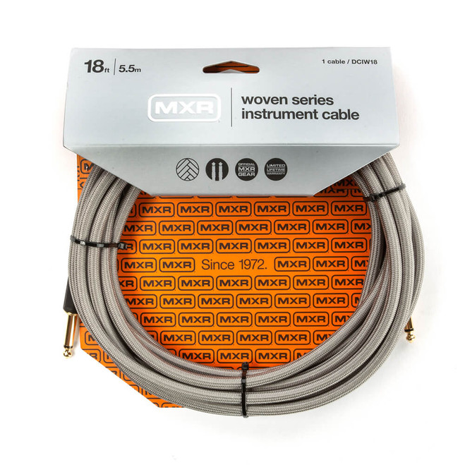 MXR Pro Series Woven Instrument Cable, Straight / Straight, 18ft