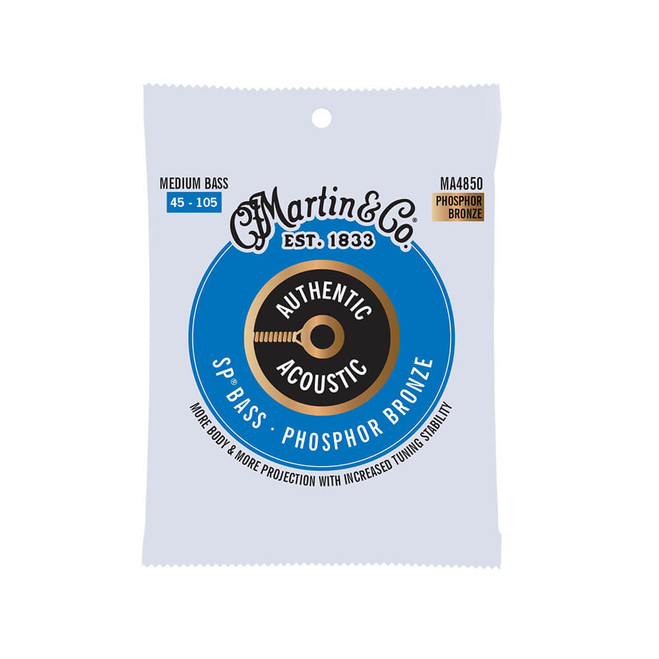 Martin MA4850 Authentic SP Acoustic Bass Strings, Medium 45-105