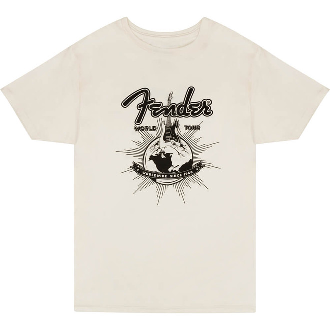 Fender World Tour T-Shirt, Vintage White, XXL