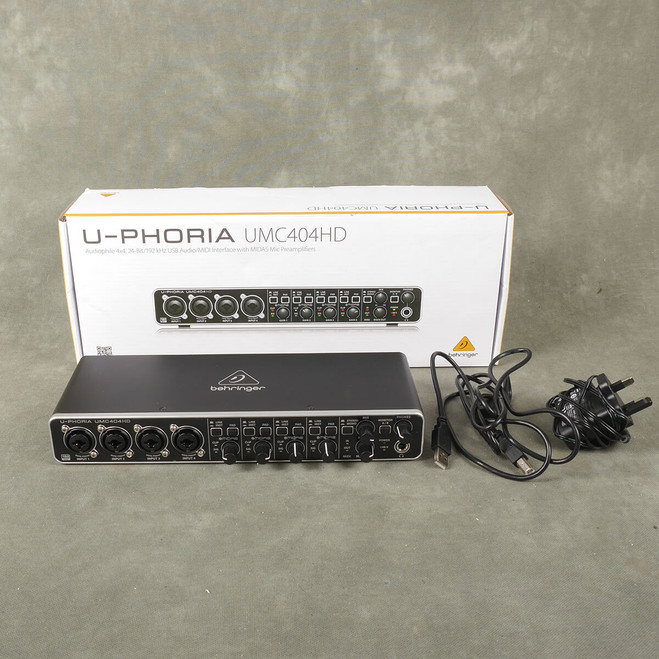 Behringer U-phoria UMC404HD Audio Interface w/Box & PSU - 2nd Hand