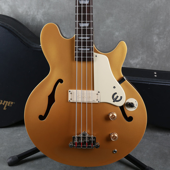 Epiphone Jack Casady Bass Guitar - Gold w/Hard Case - 2nd Hand