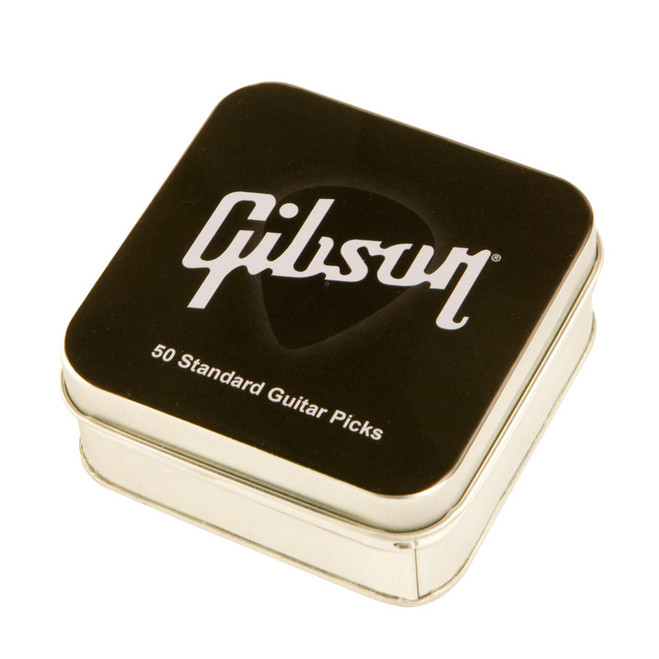 Gibson Pick Tin 50 Plectrums - Thin