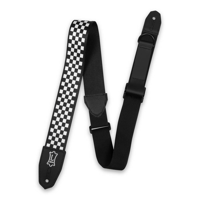 Levy's Right Height Polyester 2" Guitar Strap - Checkered Motif