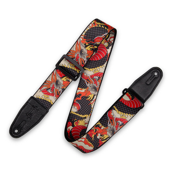 Levy's Print Series Polyester 2" Guitar Strap - Japanese Dragon