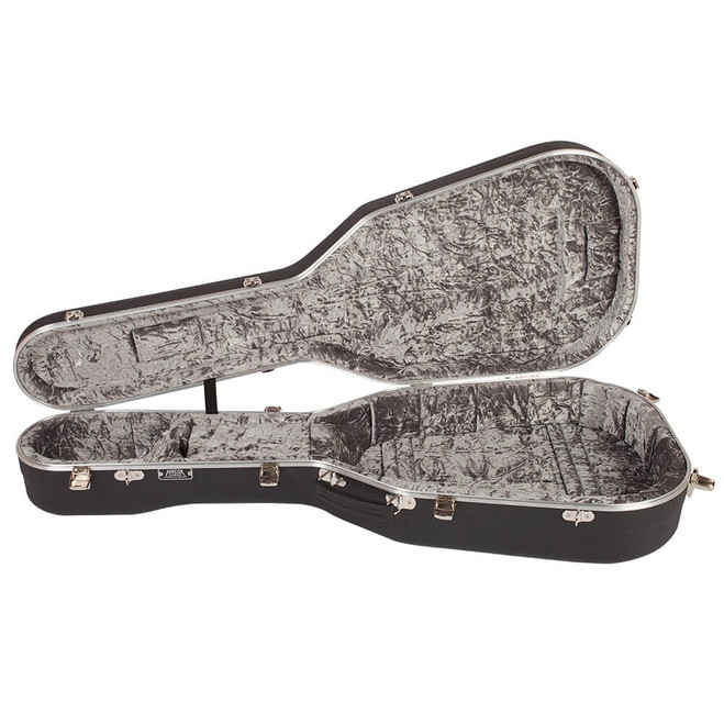 Hiscox Large Classical Guitar Case, Artist - Black/Silver