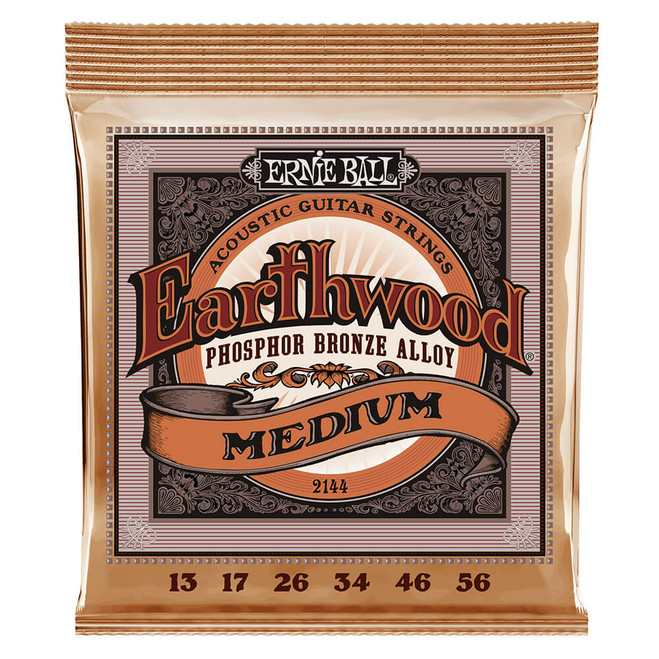 Ernie Ball Earthwood Medium Phosphor Bronze Acoustic Strings, 13-56