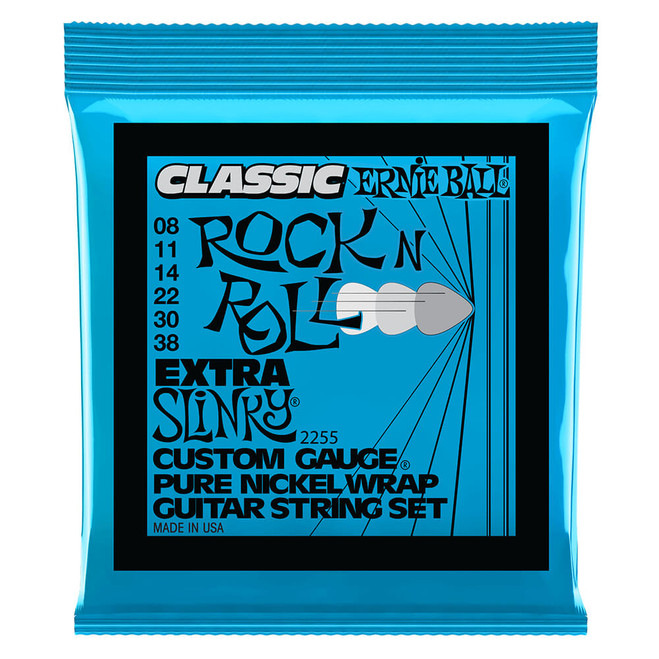 Ernie Ball Extra Slinky Classic Pur Nickel Wrap Guitar Strings, 8-38