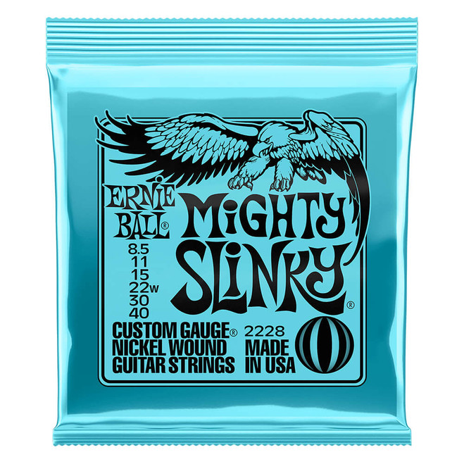 Ernie Ball Mighty Slinky Nickel Wound Guitar Strings, 8.5-40