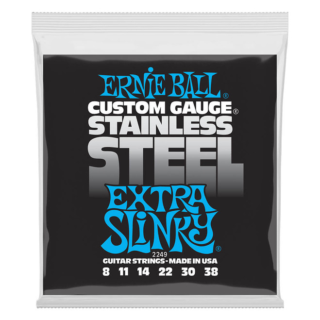 Ernie Ball Extra Slinky Stainless Steel Guitar Strings, 8-38