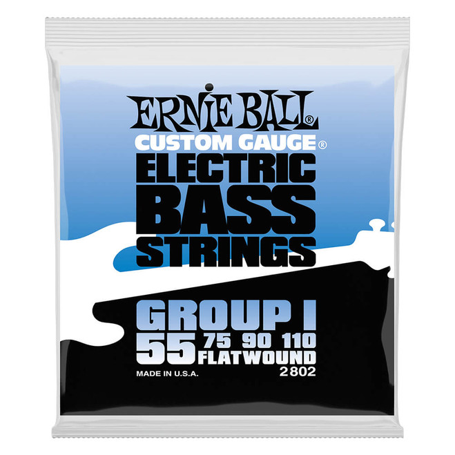 Ernie Ball Custom Flatwound Bass Strings, 55-110