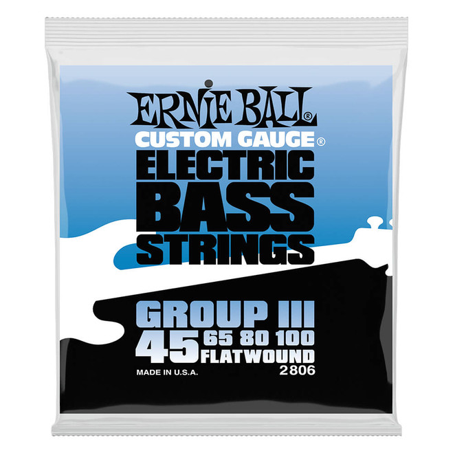 Ernie Ball Custom Flatwound Bass Strings, 45-100