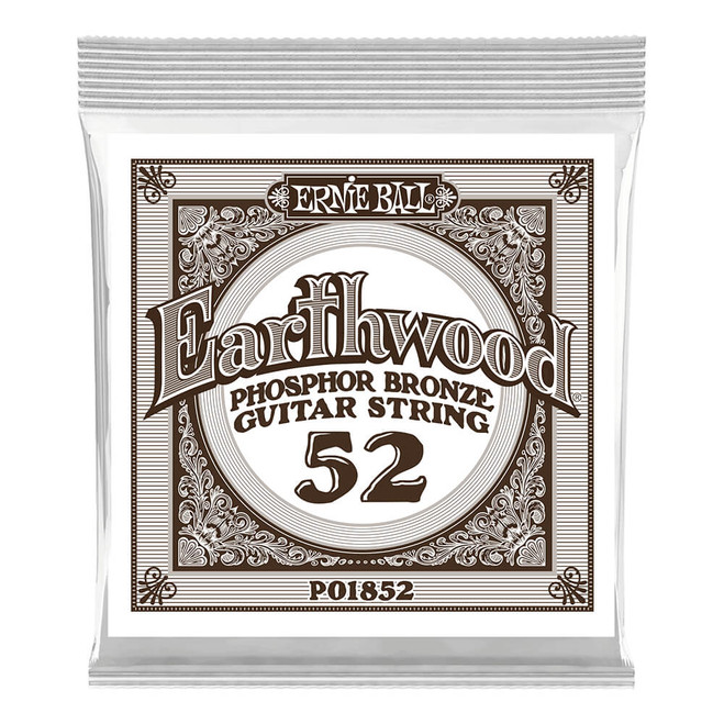 Ernie Ball Earthwood Phosphor Bronze Acoustic Guitar String, .052