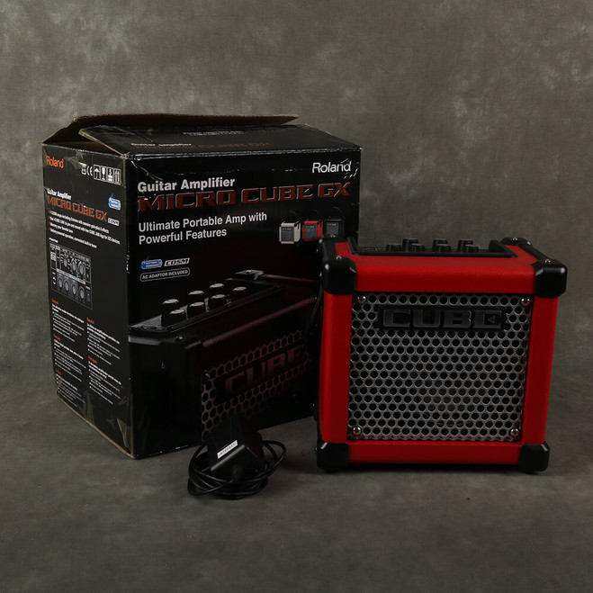 Roland Micro Cube GX Guitar Amplifier - Red w/Box & PSU - 2nd Hand
