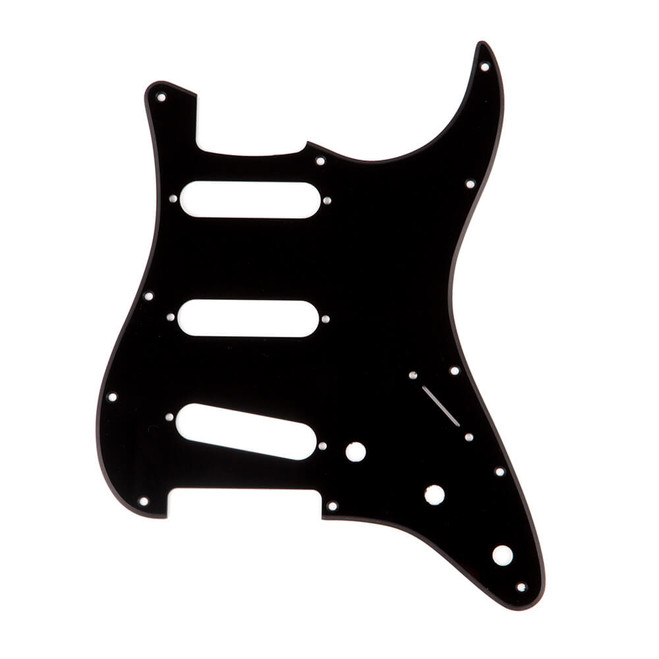 Fender 11-Hole Modern 1-Ply Stratocaster S/S/S Pickguard - Black