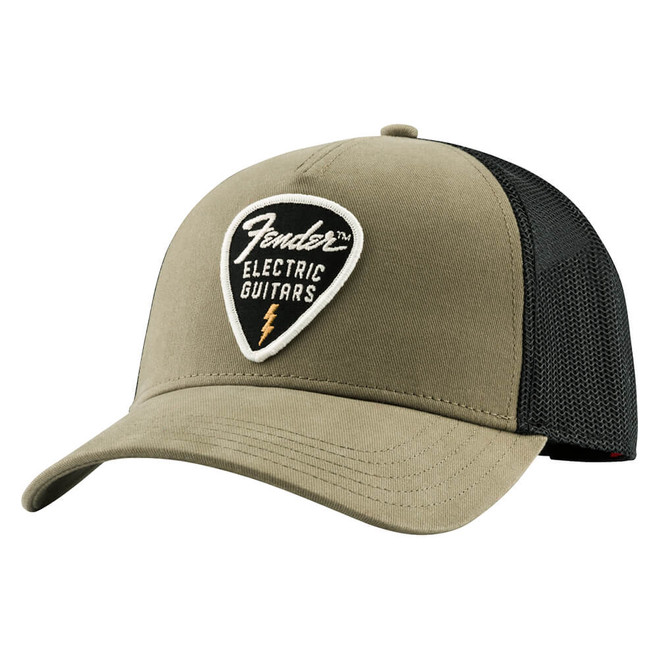 Fender Snap Back Pick Patch Hat - Olive