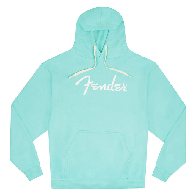 Fender Spaghetti Logo Hoodie, Daphne Blue - Small