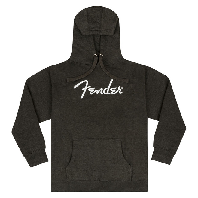 Fender Spaghetti Logo Hoodie, Grey Heather - Medium