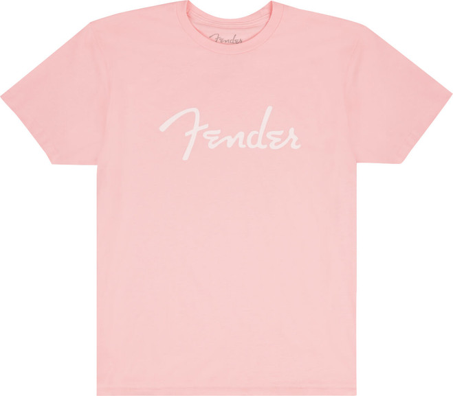 Fender Spaghetti Logo T-Shirt, Shell Pink - Small