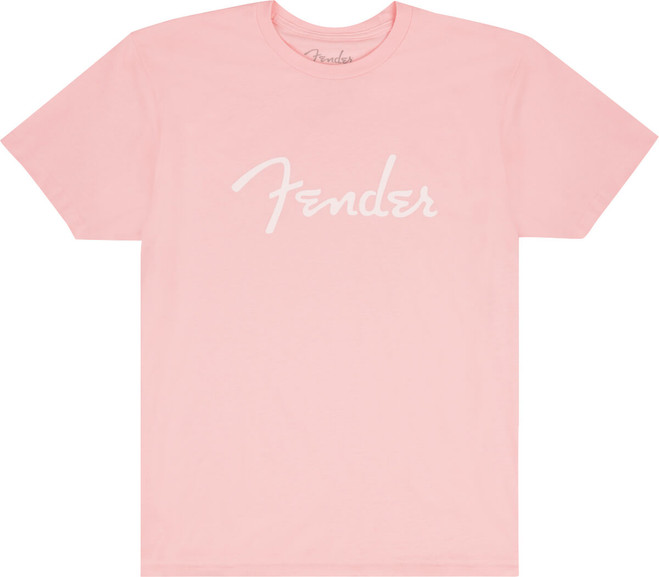 Fender Spaghetti Logo T-Shirt, Shell Pink - XL
