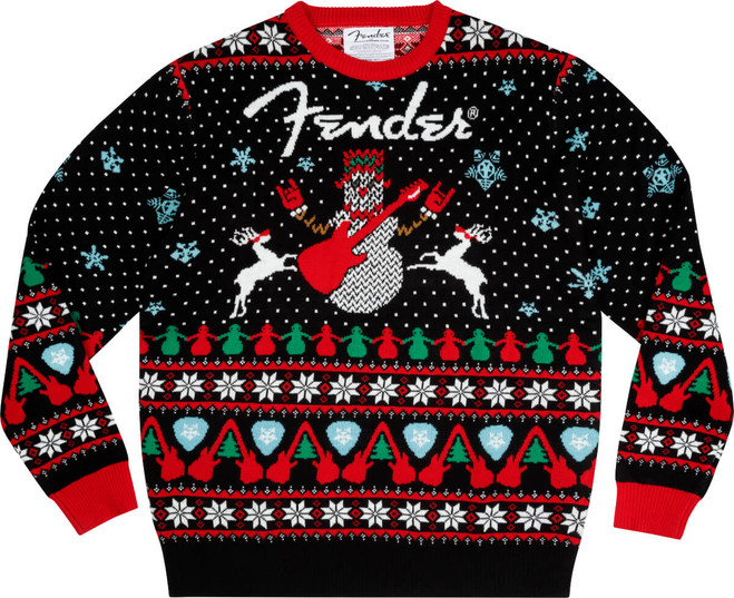 Fender Ugly Christmas Sweater, Black - Large