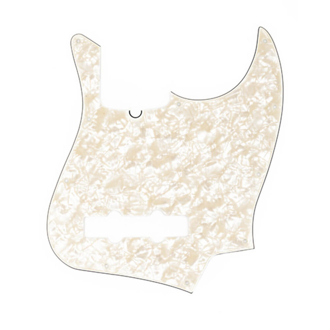 Fender 10-Hole Contemporary Jazz Bass Pickguard, - Aged White Pearloid