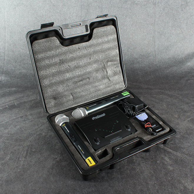 ProSound UHF Twin Wireless Microphone Kit with Extra Lapel - Case - 2nd Hand