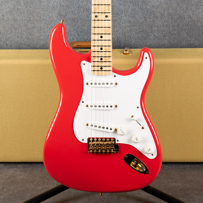 Fender Custom Shop 1956 Stratocaster Gold Hardware Fiesta Red - Case - 2nd Hand