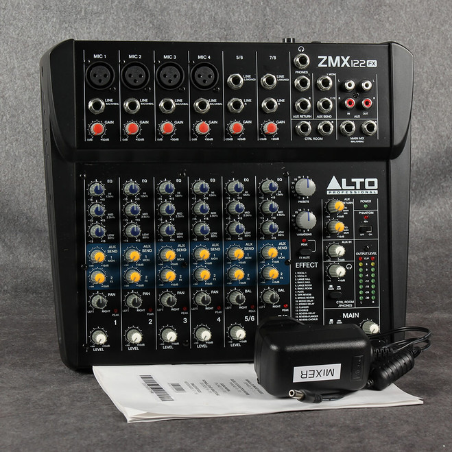 ALTO Professional ZMX122FX 8 Channel Mixer with PSU - 2nd Hand